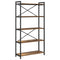 vidaXL Bookcase Old wood 80 x 30 x 153 cm Wood and steel
