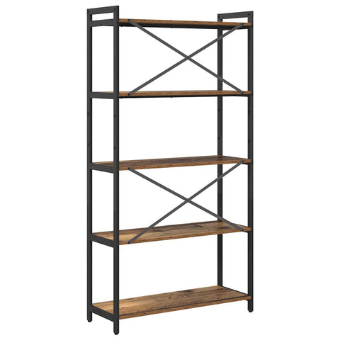 vidaXL Bookcase Old wood 80 x 30 x 153 cm Wood and steel