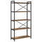 vidaXL Bookcase Old wood 80 x 30 x 153 cm Wood and steel