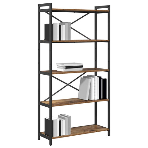 vidaXL Bookcase Old wood 80 x 30 x 153 cm Wood and steel