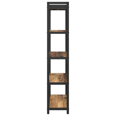 vidaXL Bookcase Old wood 80 x 30 x 153 cm Wood and steel
