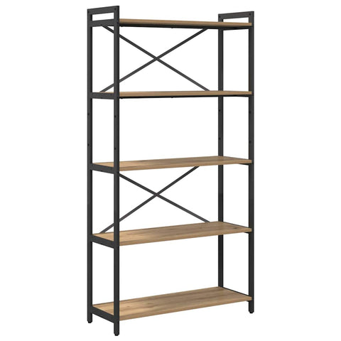 vidaXL Bookcase Artisan oak 80 x 30 x 153 cm Engineered wood