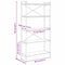 vidaXL Bookcase Artisan oak 80 x 30 x 153 cm Engineered wood