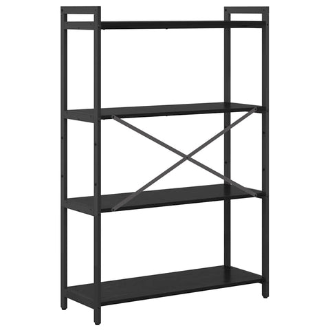 vidaXL Bookcase Black oak 80 x 30 x 118 cm Engineered wood