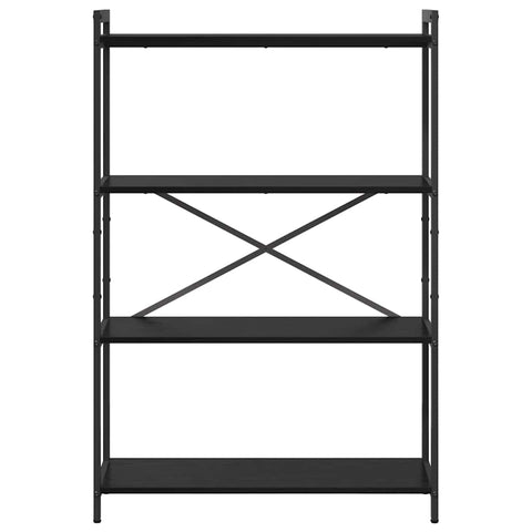 vidaXL Bookcase Black oak 80 x 30 x 118 cm Engineered wood
