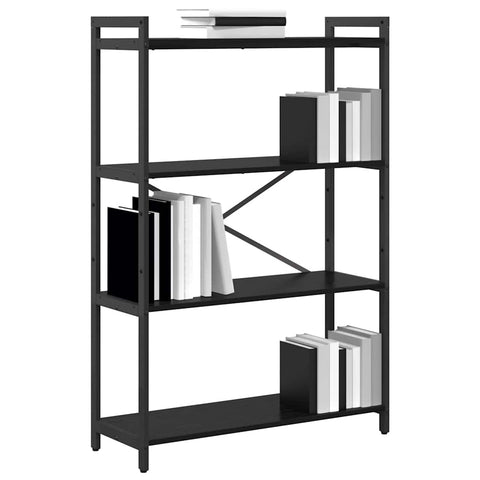vidaXL Bookcase Black oak 80 x 30 x 118 cm Engineered wood