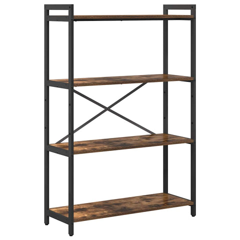 vidaXL Bookcase Smoked oak 80 x 30 x 118 cm Wood