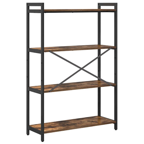 vidaXL Bookcase Smoked oak 80 x 30 x 118 cm Wood