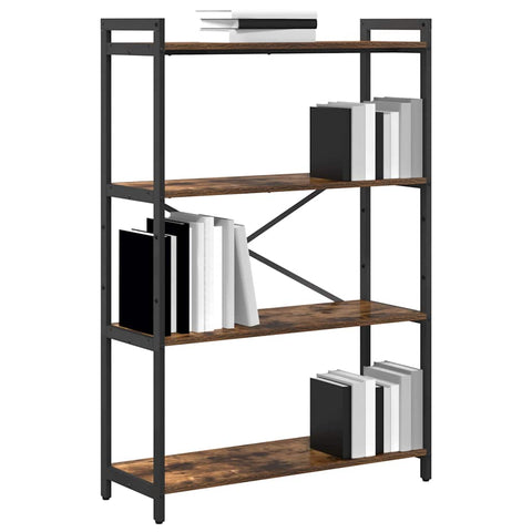 vidaXL Bookcase Smoked oak 80 x 30 x 118 cm Wood