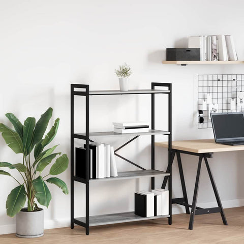 vidaXL Bookcase Grey sonoma 80 x 30 x 118 cm Engineered wood