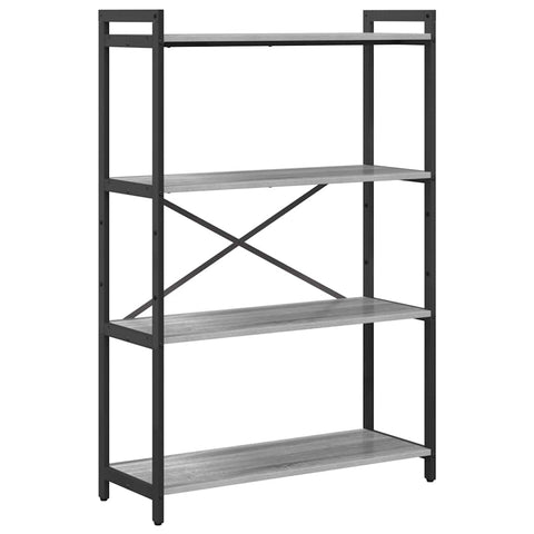 vidaXL Bookcase Grey sonoma 80 x 30 x 118 cm Engineered wood