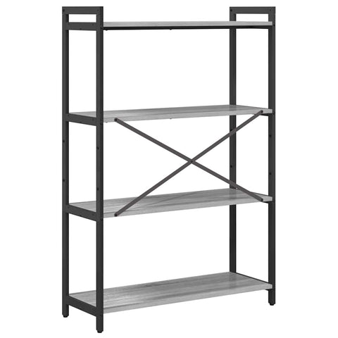 vidaXL Bookcase Grey sonoma 80 x 30 x 118 cm Engineered wood