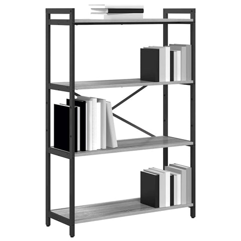 vidaXL Bookcase Grey sonoma 80 x 30 x 118 cm Engineered wood