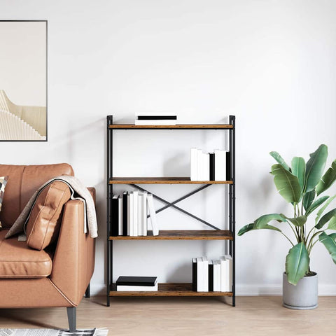 vidaXL Bookcase Old wood 80 x 30 x 118 cm Particle board