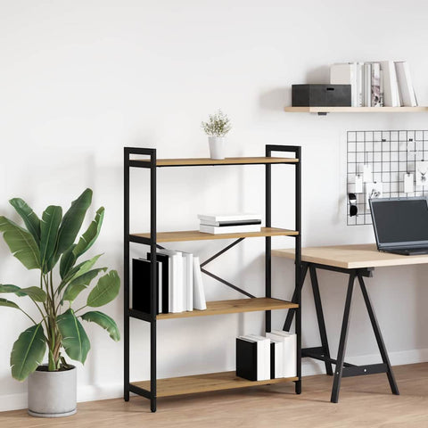 vidaXL Bookcase Artisan oak 80 x 30 x 118 cm Engineered wood