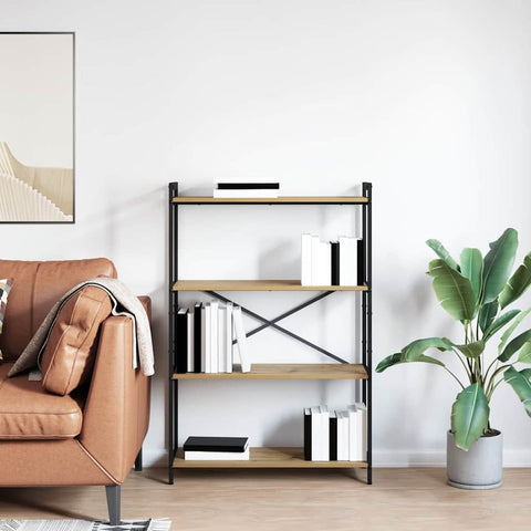 vidaXL Bookcase Artisan oak 80 x 30 x 118 cm Engineered wood