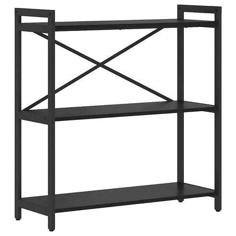 vidaXL Bookcase Black oak 80 x 30 x 83 cm Engineered wood