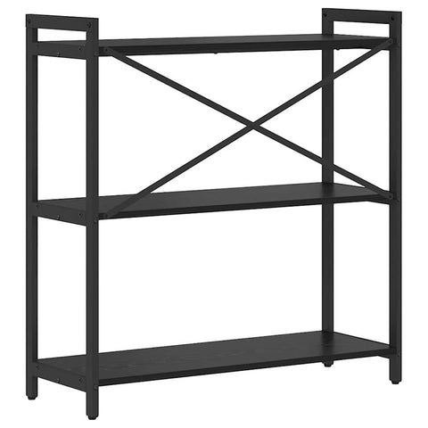 vidaXL Bookcase Black oak 80 x 30 x 83 cm Engineered wood
