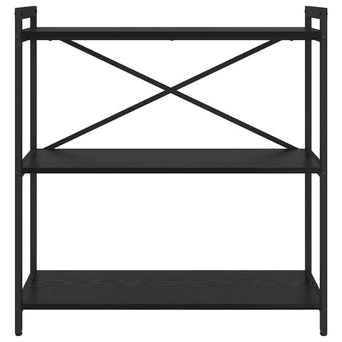 vidaXL Bookcase Black oak 80 x 30 x 83 cm Engineered wood