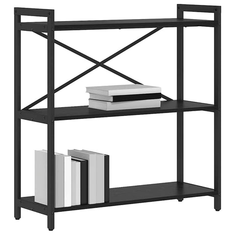 vidaXL Bookcase Black oak 80 x 30 x 83 cm Engineered wood