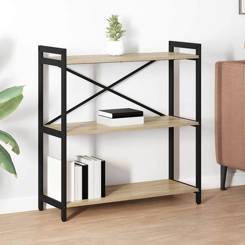 vidaXL Bookcase Sonoma oak 80 x 30 x 83 cm Particle board