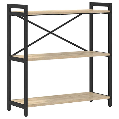 vidaXL Bookcase Sonoma oak 80 x 30 x 83 cm Particle board