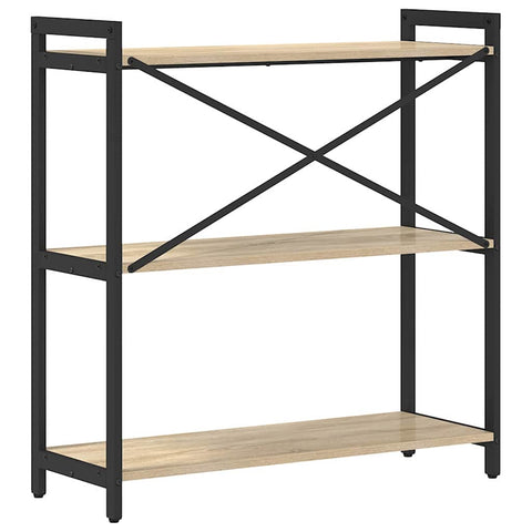 vidaXL Bookcase Sonoma oak 80 x 30 x 83 cm Particle board