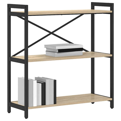 vidaXL Bookcase Sonoma oak 80 x 30 x 83 cm Particle board