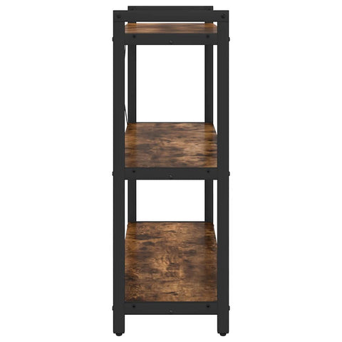 vidaXL Bookcase Smoked oak 80 x 30 x 83 cm Particle board