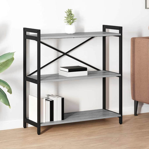 vidaXL Bookcase Grey sonoma 80 x 30 x 83 cm Engineered wood