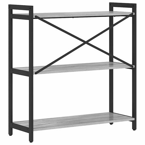 vidaXL Bookcase Grey sonoma 80 x 30 x 83 cm Engineered wood