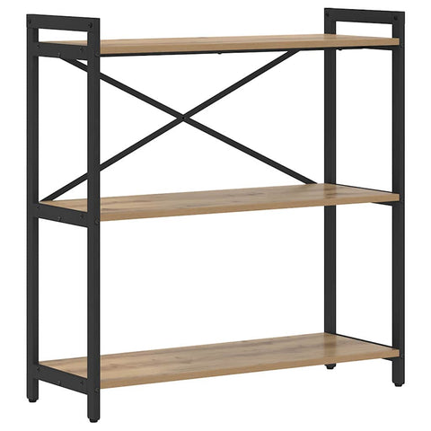 vidaXL Bookcase Artisan oak 80 x 30 x 83 cm Engineered wood