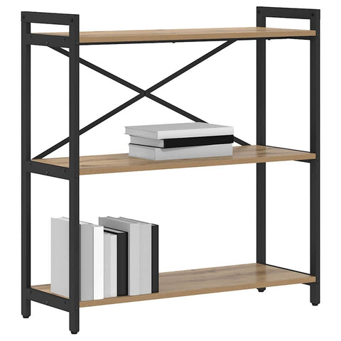 vidaXL Bookcase Artisan oak 80 x 30 x 83 cm Engineered wood