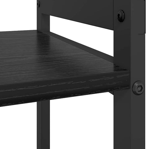 vidaXL Bookcase Black oak 80 x 30 x 48.5 cm Engineered wood