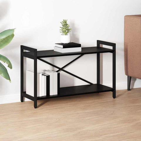 vidaXL Bookcase Black oak 80 x 30 x 48.5 cm Engineered wood