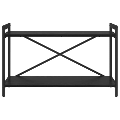 vidaXL Bookcase Black oak 80 x 30 x 48.5 cm Engineered wood