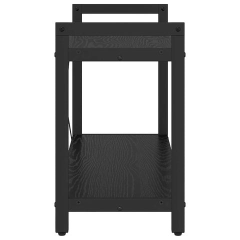 vidaXL Bookcase Black oak 80 x 30 x 48.5 cm Engineered wood