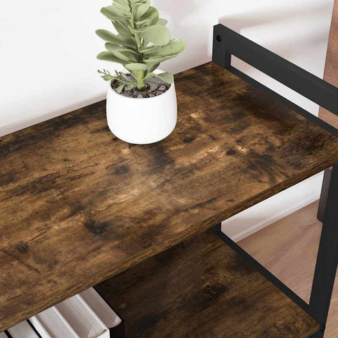 vidaXL Bookcase Smoked oak 80 x 30 x 48.5 cm Engineered wood