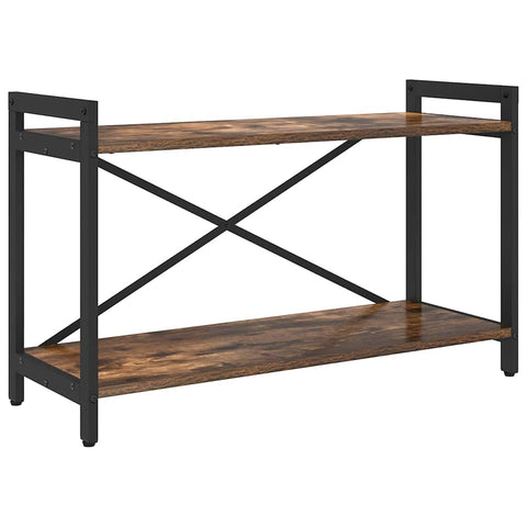 vidaXL Bookcase Smoked oak 80 x 30 x 48.5 cm Engineered wood