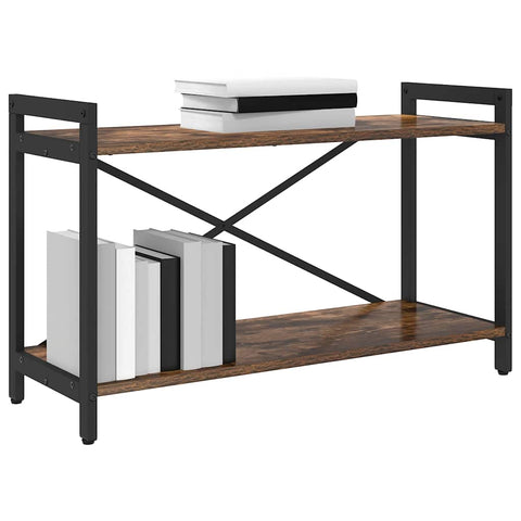 vidaXL Bookcase Smoked oak 80 x 30 x 48.5 cm Engineered wood