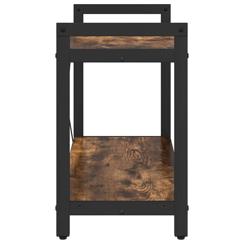 vidaXL Bookcase Smoked oak 80 x 30 x 48.5 cm Engineered wood