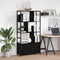 vidaXL Bookshelf Black oak 80 x 30 x 155.5 cm Engineered wood