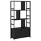 vidaXL Bookshelf Black oak 80 x 30 x 155.5 cm Engineered wood