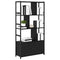 vidaXL Bookshelf Black oak 80 x 30 x 155.5 cm Engineered wood