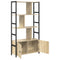 vidaXL Bookshelf Sonoma oak 80 x 30 x 155.5 cm Engineered wood