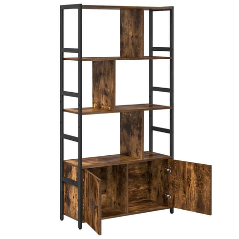 vidaXL Bookshelf Smoked oak 80 x 30 x 155.5 cm Engineered wood