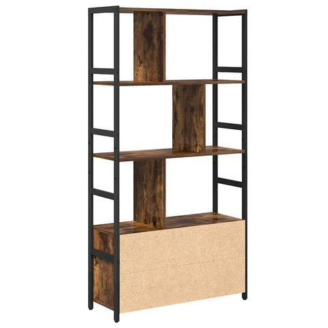 vidaXL Bookshelf Smoked oak 80 x 30 x 155.5 cm Engineered wood