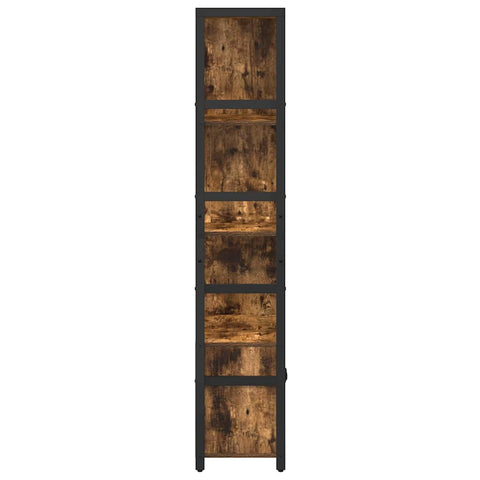 vidaXL Bookshelf Smoked oak 80 x 30 x 155.5 cm Engineered wood