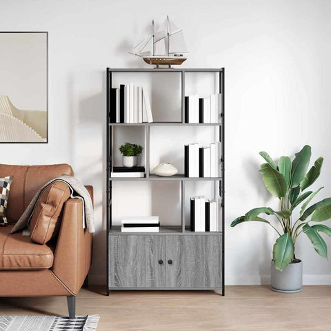 vidaXL Bookshelf Grey sonoma 80 x 30 x 155.5 cm Engineered wood