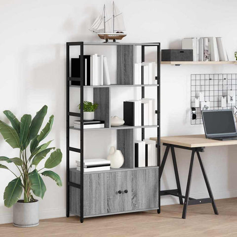 vidaXL Bookshelf Grey sonoma 80 x 30 x 155.5 cm Engineered wood
